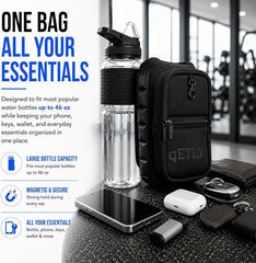 Magnetic Gym Bag & Water Bottle Holder Strong Magnetic Hold, 4-Zone Storage,