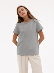 Wolfeel Summer 100% Cotton Women's T-shirt Bottoming Basic Fashionable