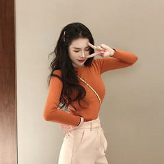 Spring Hot Sale Of The Season Women's Long Sleeve T-Shirt Korean Style