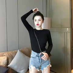 Spring Hot Sale Of The Season Women's Long Sleeve T-Shirt Korean Style