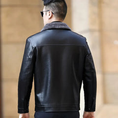 Men's Fur One Casual Thickened Motorcycle Jacket Mens Fashion