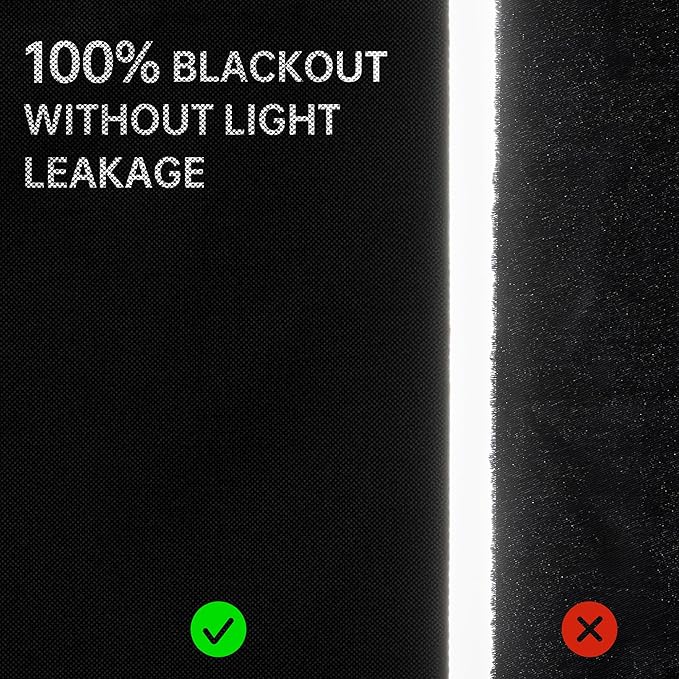 Portable 100% Blackout Blind, DlY No Drill Blinds Blackout with Strong Adhesive & Velcro for Bedroom, Nursery, Loft, RV (79" x 57")