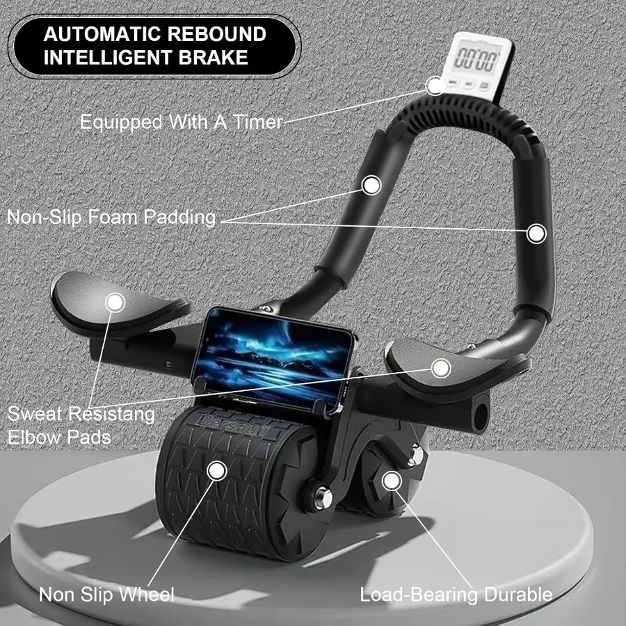 Automatic Rebound  Exercise Roller with Elbow Support