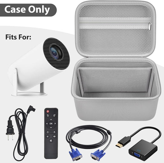 Mini Projector Case Compatible with Magcubic for Alwtniet for Limimart for Aubor for HIPPUS Portable Projector 4K 1080P Support, Storage Holder Organizer for accessories -Black