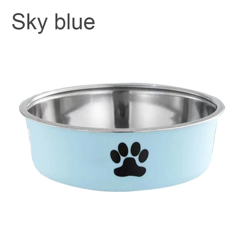 Pet Bowl Stainless Steel Dog Water Bowl with Non-Slip Rubber Base