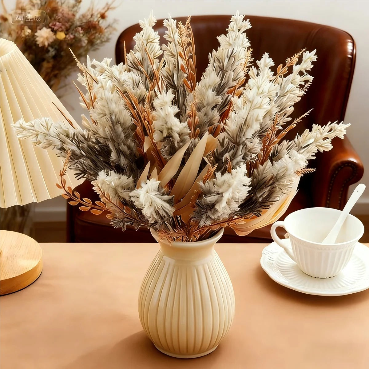 Artificial Plants Reed Valentine's Wedding Wreath Garden Home Room
