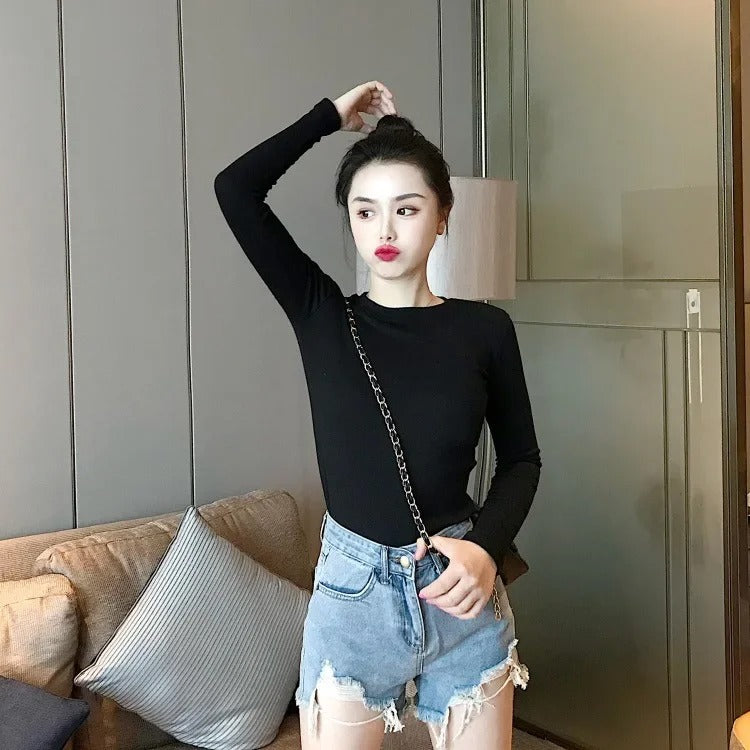 Spring Hot Sale Of The Season Women's Long Sleeve T-Shirt Korean Style