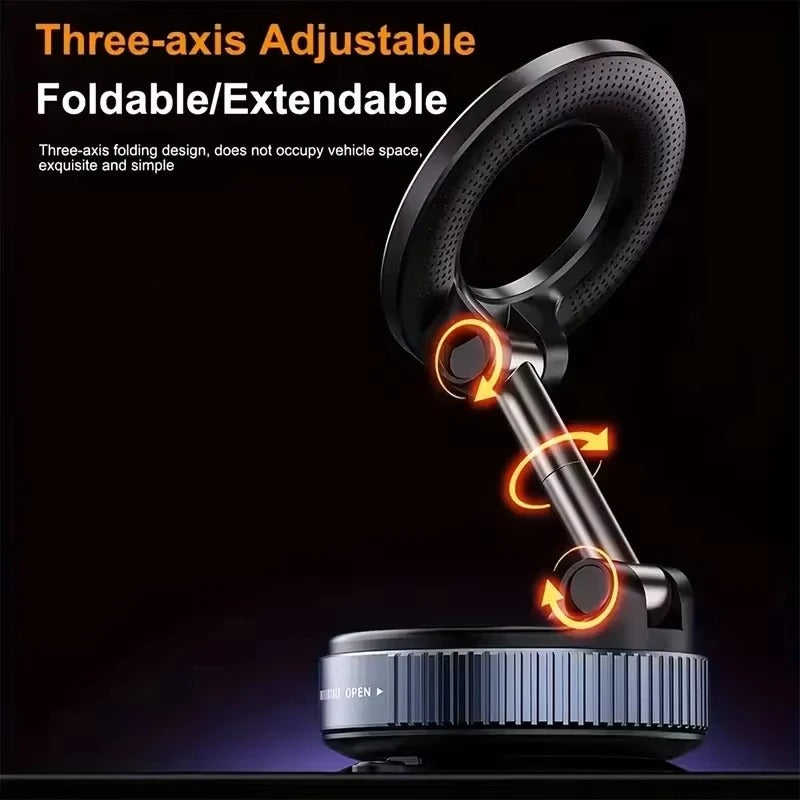 Super Strong Vacuum Magnetic Phone Holder Foldable Design 360°