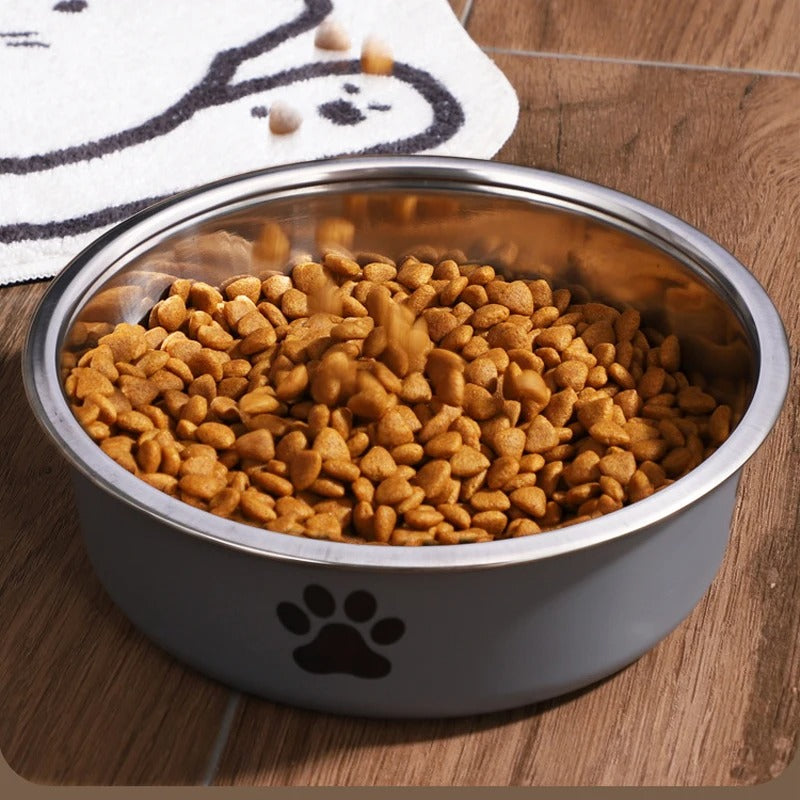 Pet Bowl Stainless Steel Dog Water Bowl with Non-Slip Rubber Base