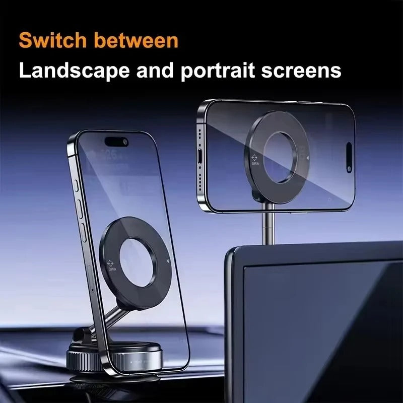 Super Strong Vacuum Magnetic Phone Holder Foldable Design 360°