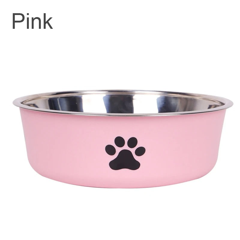 Pet Bowl Stainless Steel Dog Water Bowl with Non-Slip Rubber Base