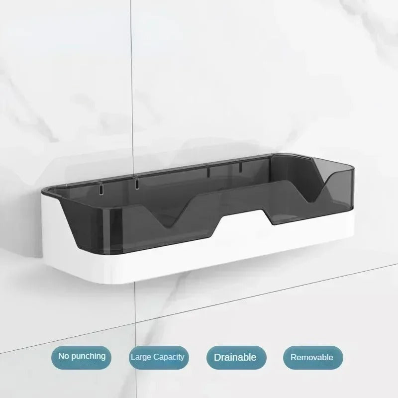Bathroom Shelf Organizer Shower Storage Rack Black Corner Shelves Wall